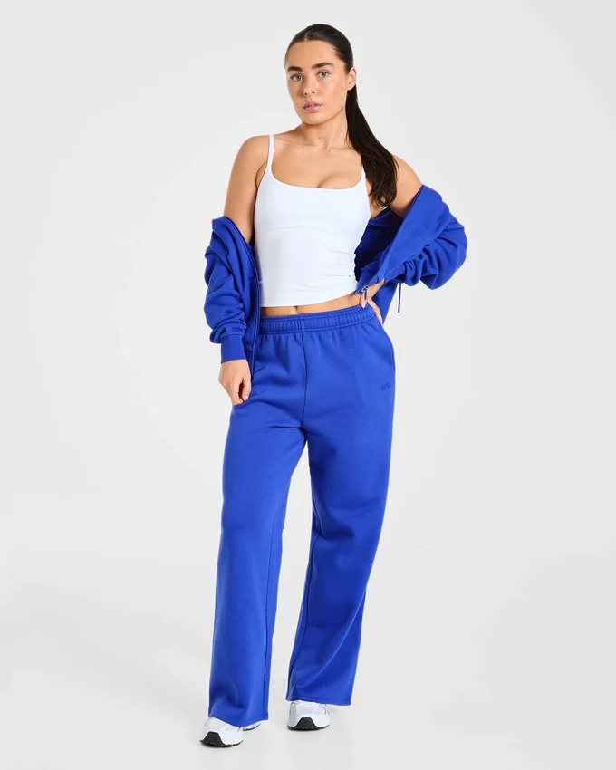 Lifestyle oversized Joggingbroek met rechte pijpen