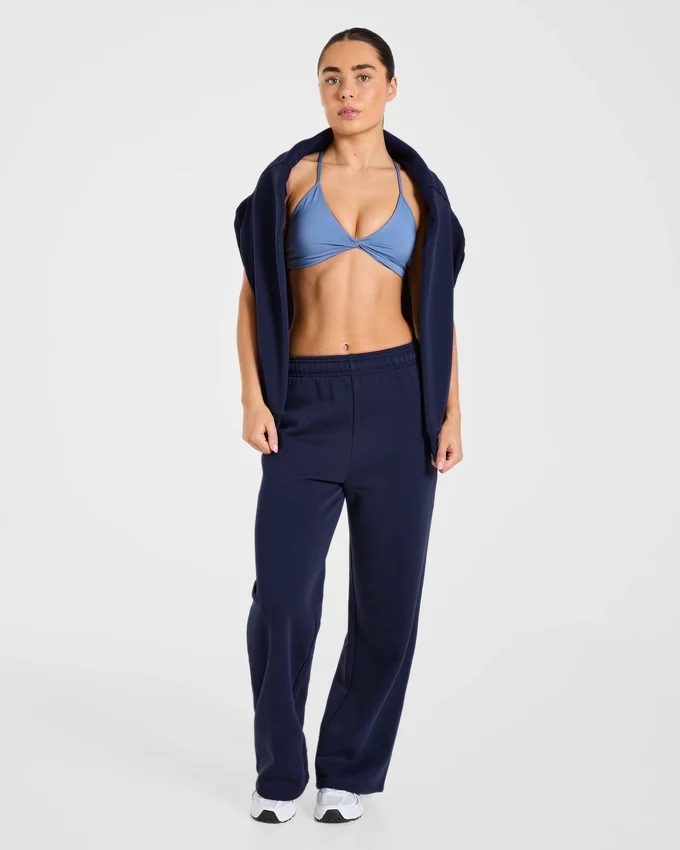 Lifestyle oversized Joggingbroek met rechte pijpen