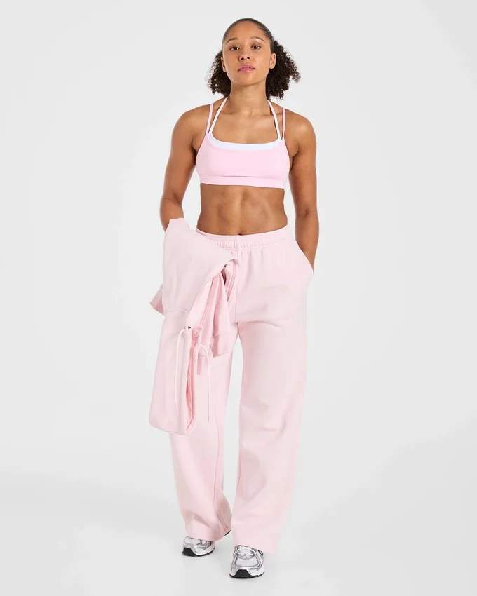 Lifestyle oversized Joggingbroek met rechte pijpen
