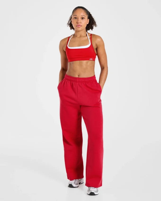 Lifestyle oversized Joggingbroek met rechte pijpen