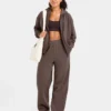Lifestyle oversized Joggingbroek met rechte pijpen