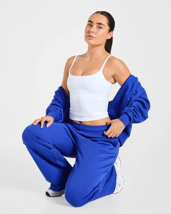 Lifestyle oversized Joggingbroek met rechte pijpen