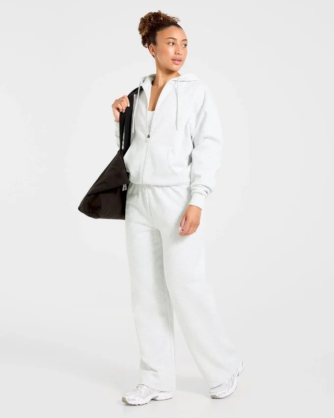 Lifestyle oversized Joggingbroek met rechte pijpen