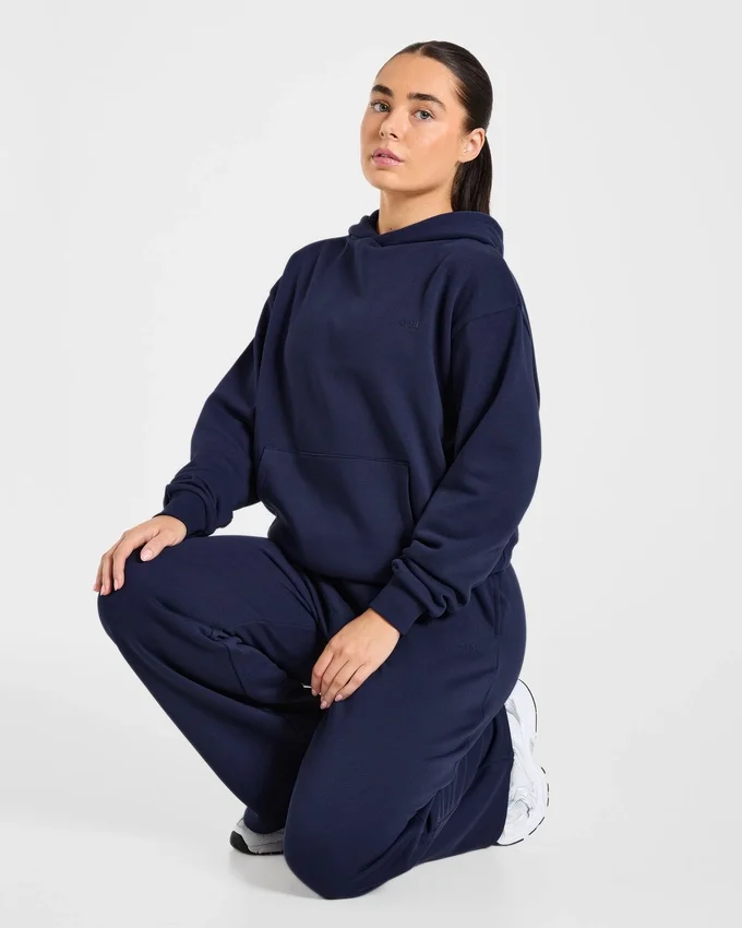 Lifestyle oversized Joggingbroek met rechte pijpen