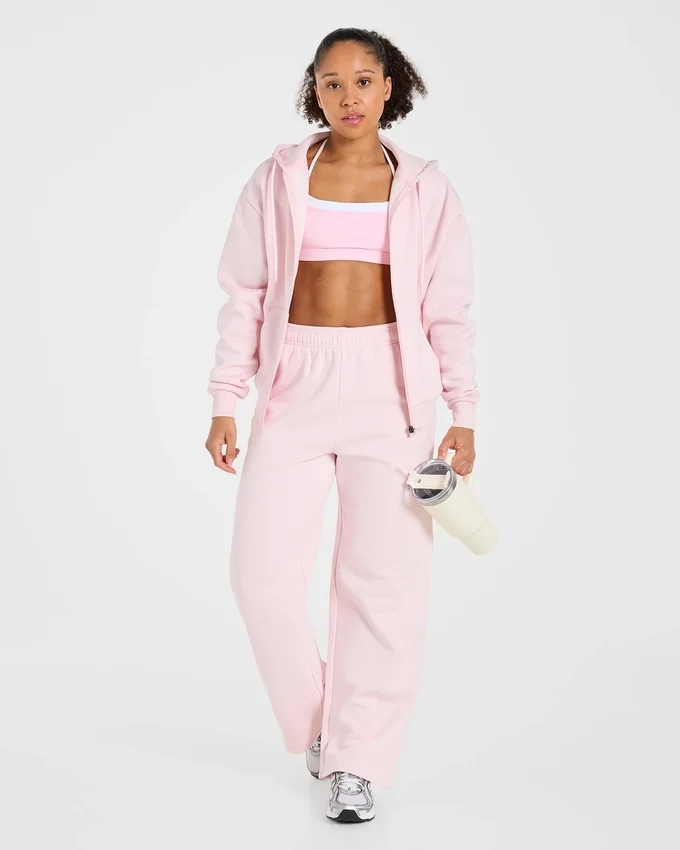 Lifestyle oversized Joggingbroek met rechte pijpen