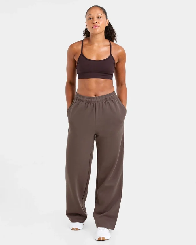 Lifestyle oversized Joggingbroek met rechte pijpen