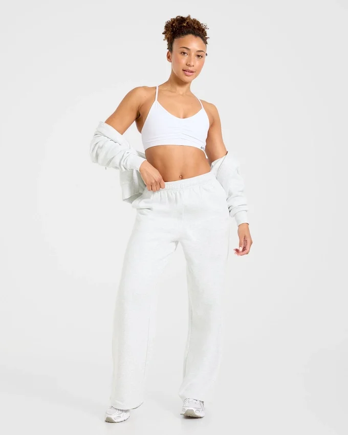 Lifestyle oversized Joggingbroek met rechte pijpen