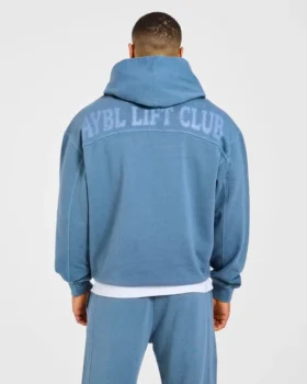 Lift Club Hoodie met distressed-look