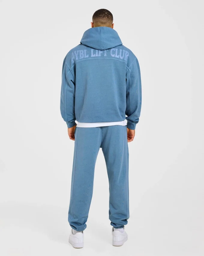Lift Club Hoodie met distressed-look