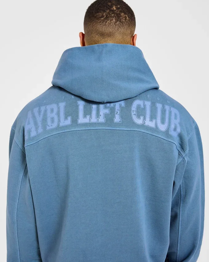 Lift Club Hoodie met distressed-look