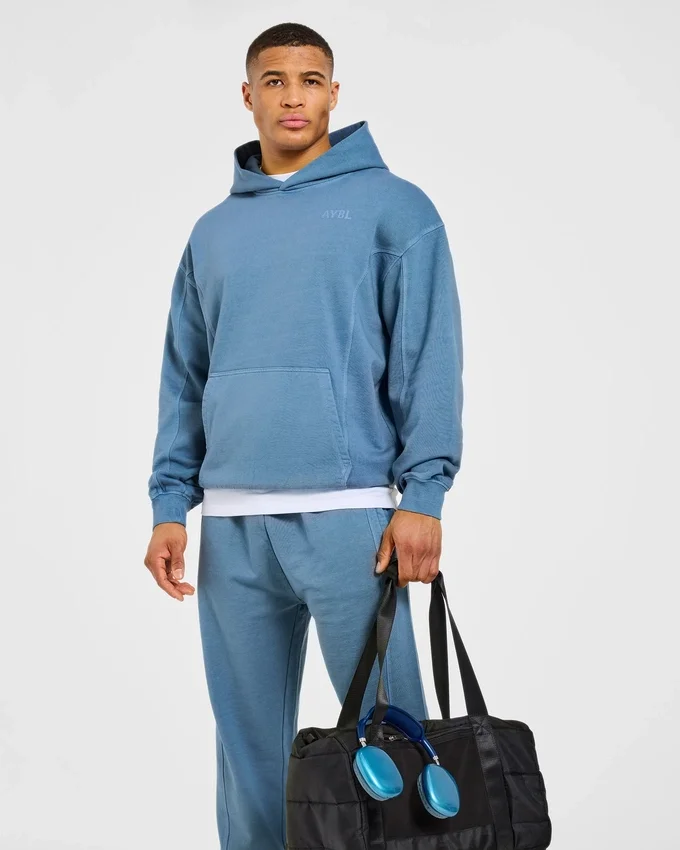 Lift Club Hoodie met distressed-look