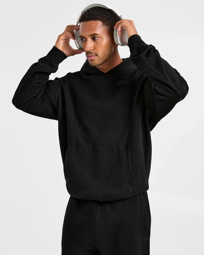 Lift Club Hoodie met distressed-look