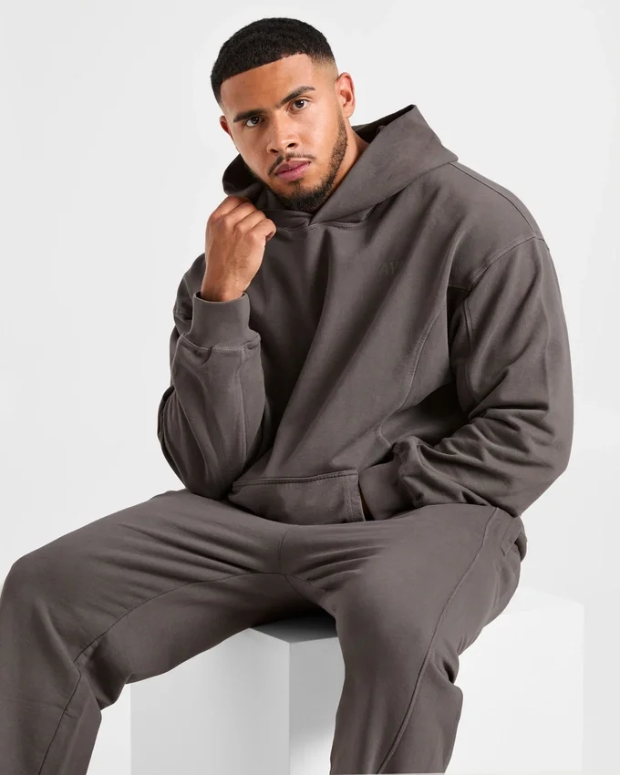 Lift Club Hoodie met distressed-look