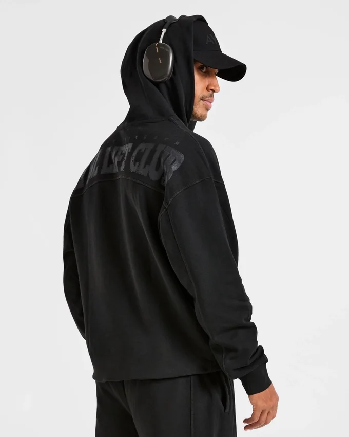 Lift Club Hoodie met distressed-look