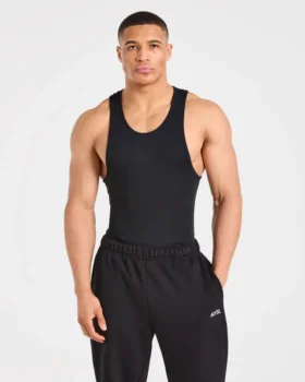 Muscle geribde tanktop