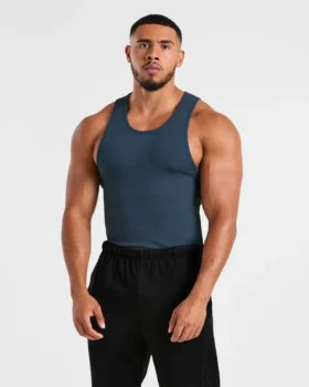 Muscle geribde tanktop