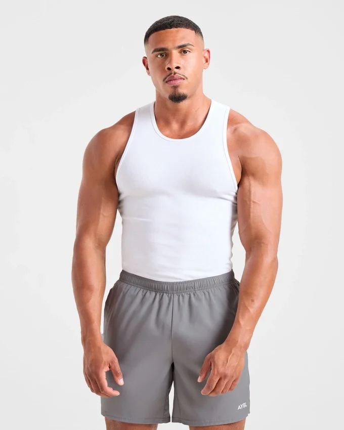 Muscle geribde tanktop