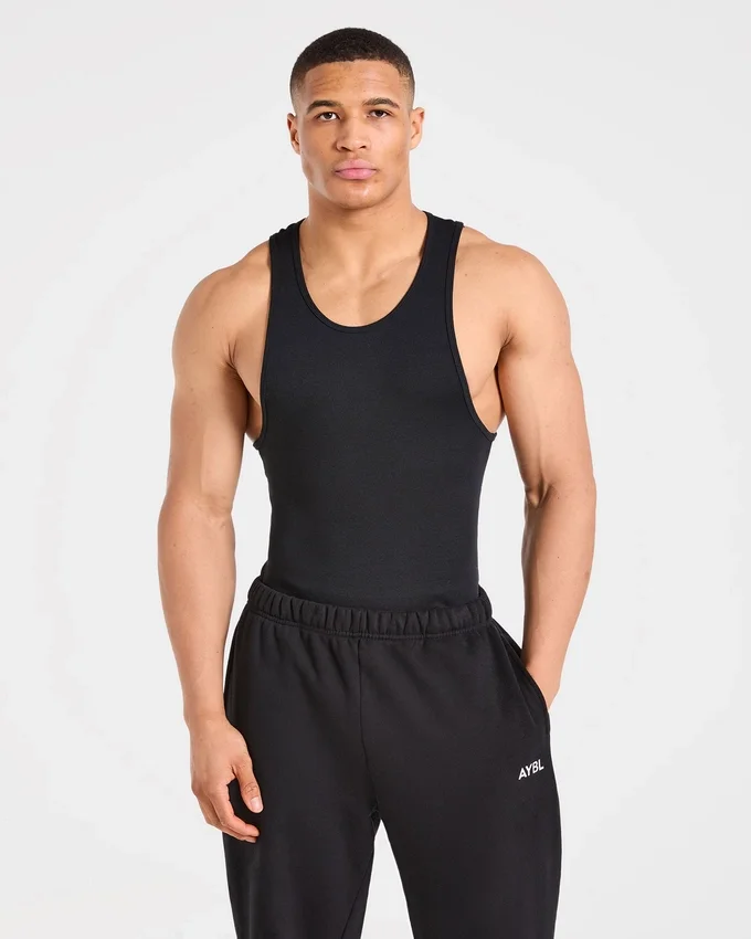 Muscle geribde tanktop