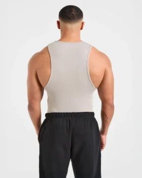 Muscle geribde tanktop
