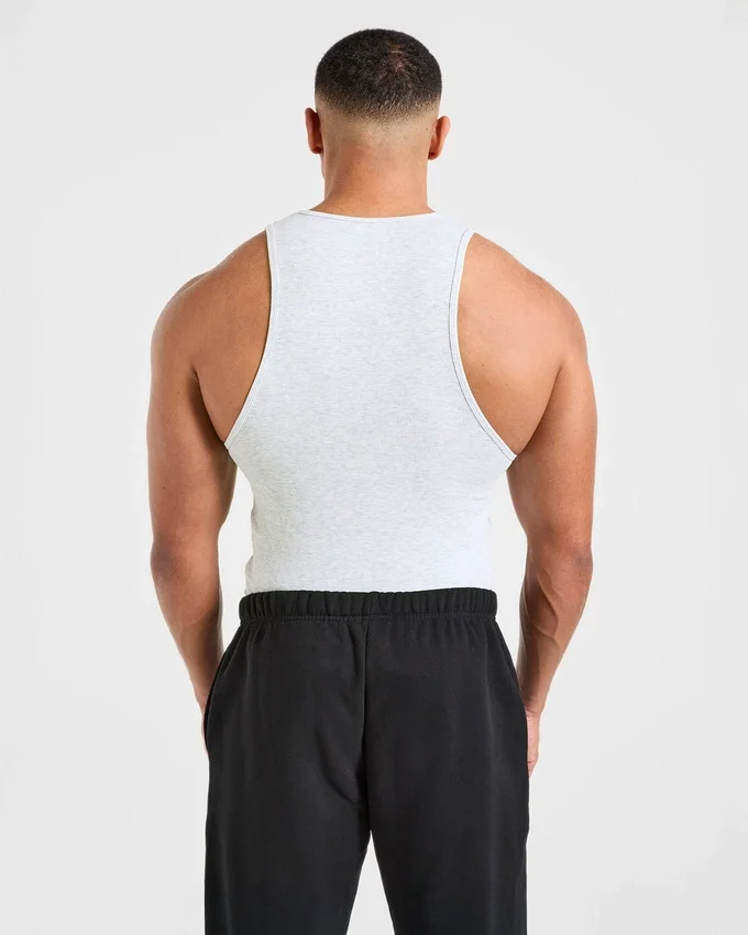 Muscle geribde tanktop