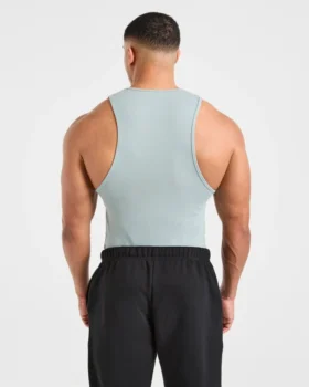 Muscle geribde tanktop