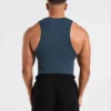 Muscle geribde tanktop