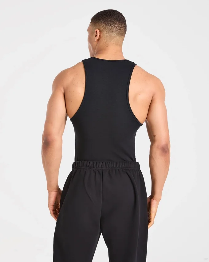 Muscle geribde tanktop