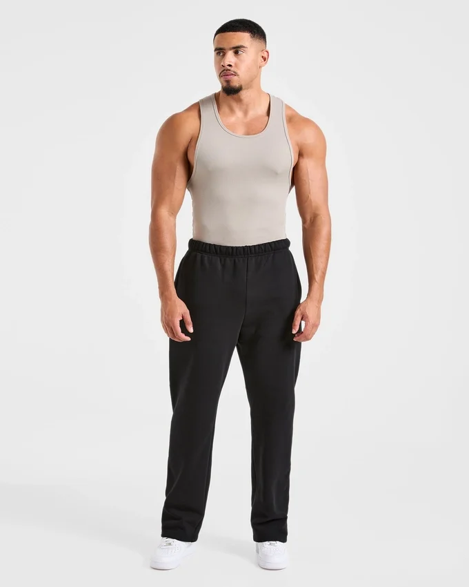 Muscle geribde tanktop