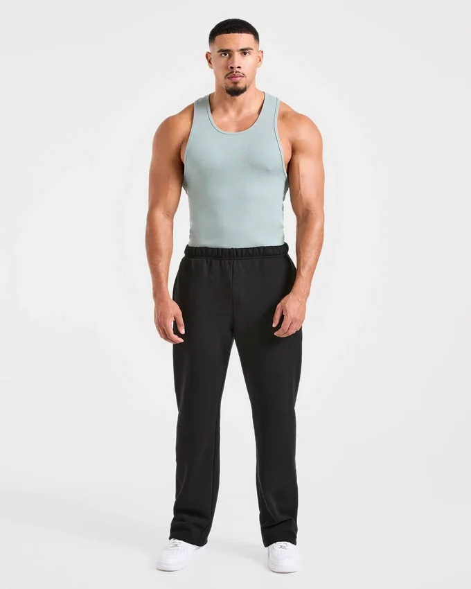 Muscle geribde tanktop
