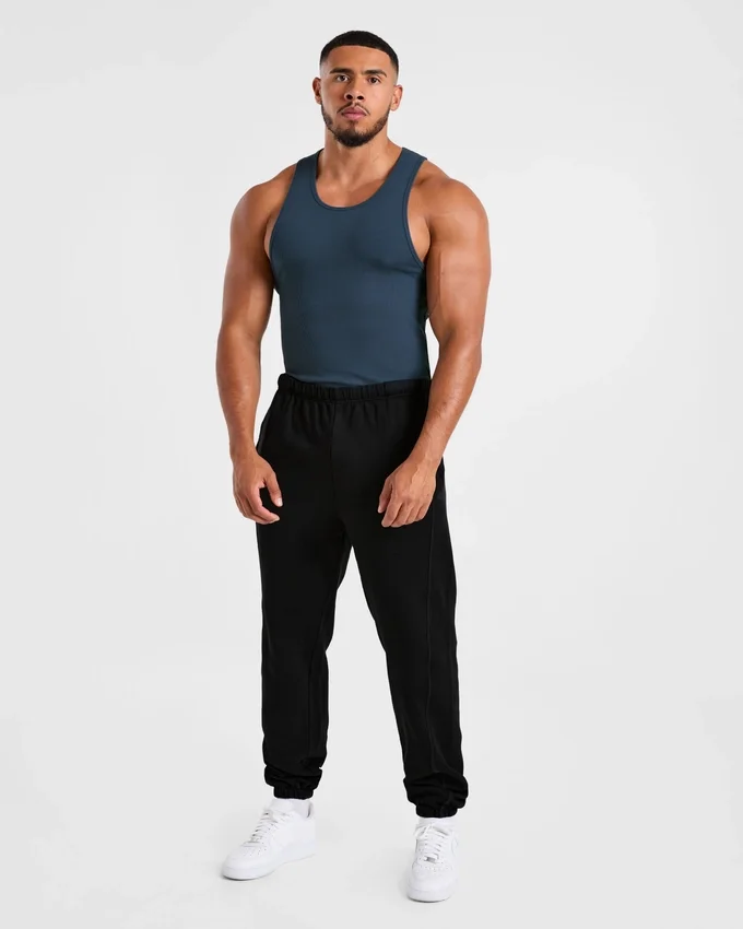 Muscle geribde tanktop