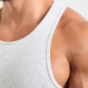Muscle geribde tanktop