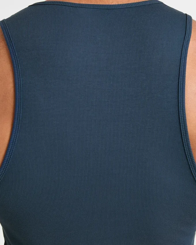 Muscle geribde tanktop