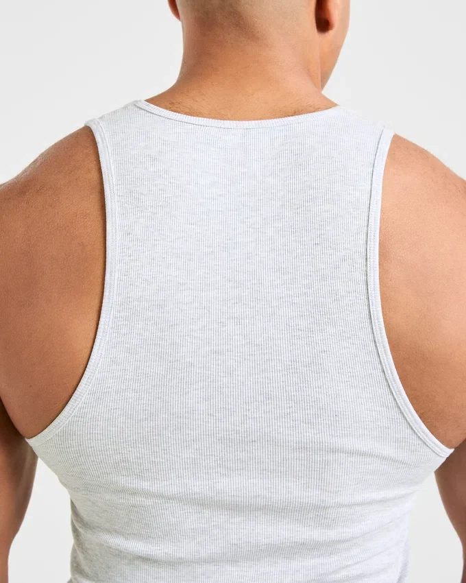 Muscle geribde tanktop