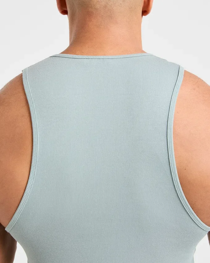 Muscle geribde tanktop