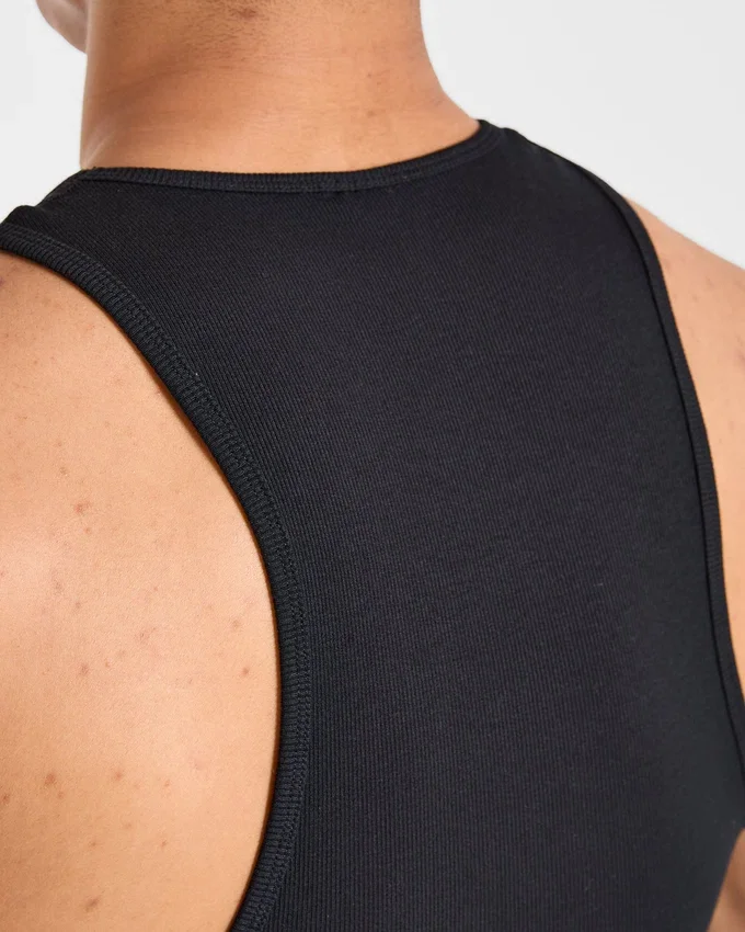 Muscle geribde tanktop