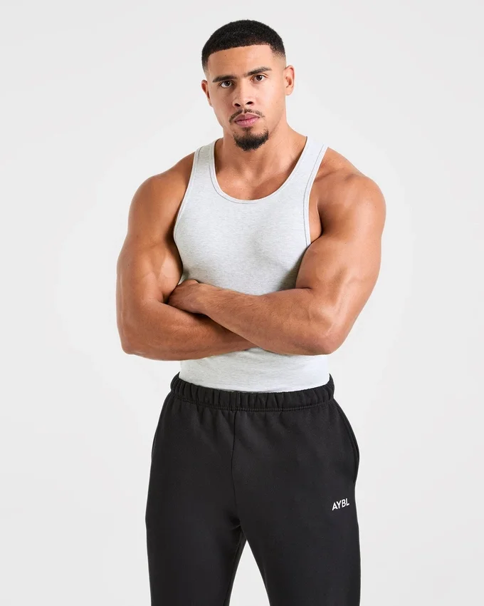 Muscle geribde tanktop