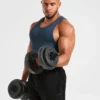 Muscle geribde tanktop