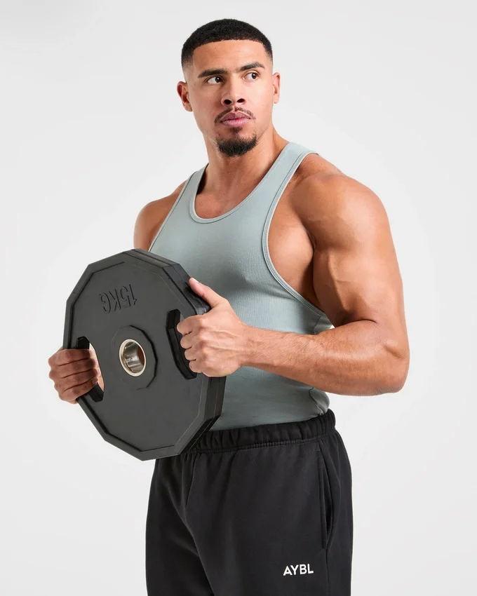 Muscle geribde tanktop