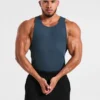 Muscle geribde tanktop