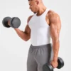 Muscle geribde tanktop