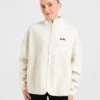 Oversized fleecejas met rits