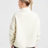 Oversized fleecejas met rits