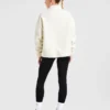 Oversized fleecejas met rits