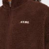 Oversized fleecejas met rits