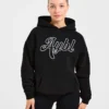 Oversized hoodie met geborduurd opschrift