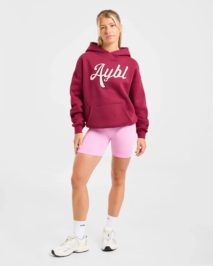 Oversized hoodie met geborduurd opschrift