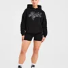 Oversized hoodie met geborduurd opschrift