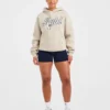 Oversized hoodie met geborduurd opschrift