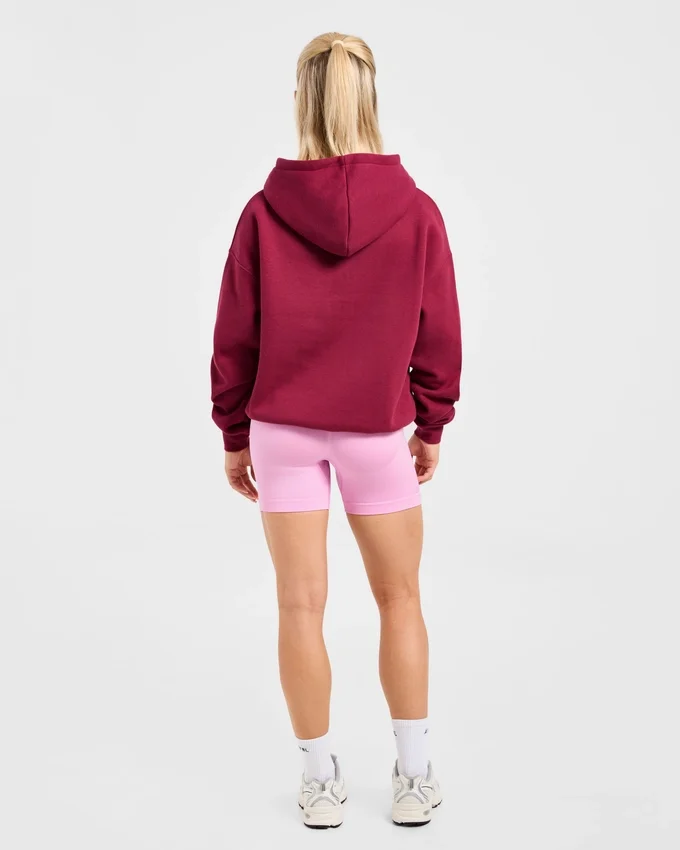 Oversized hoodie met geborduurd opschrift