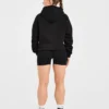Oversized hoodie met geborduurd opschrift